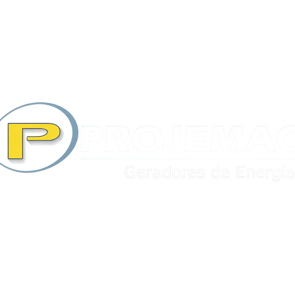 Logotipo da PROJEMAC, locação de geradores de energia em Belo Horizonte
