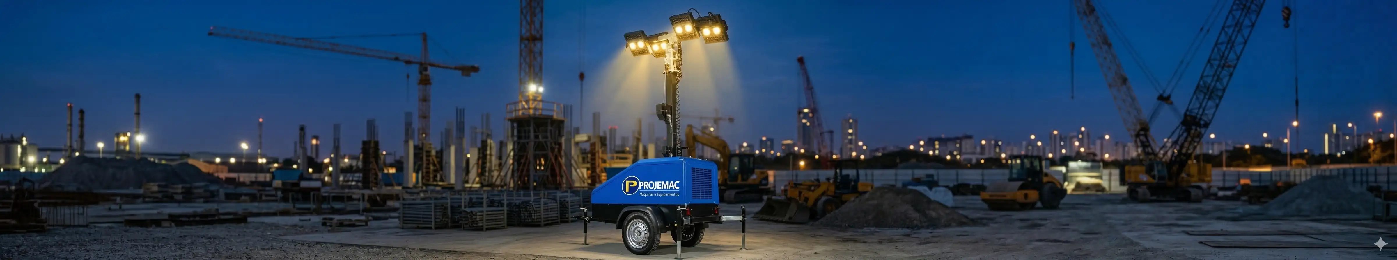Torre de iluminação para obras e eventos em Minas Gerais